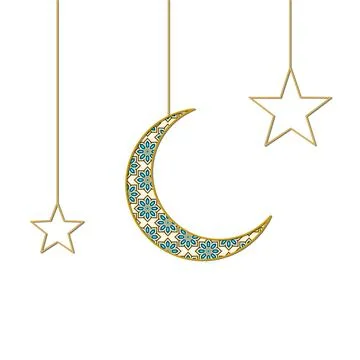 Beautiful crescent moon Stock Illustration