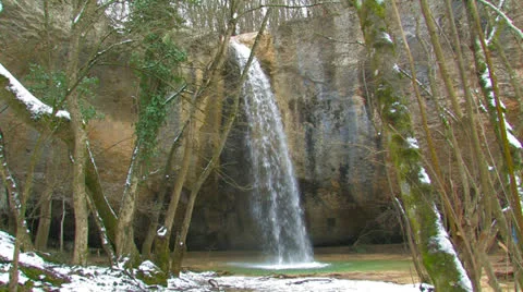 Beautiful Crimean Waterfall. Stock Footage 27094583