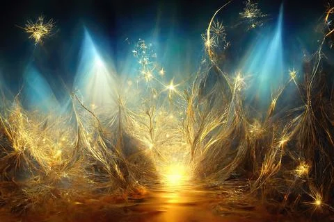 Beautiful crystal abstract background, light heaven cristals. Illustration