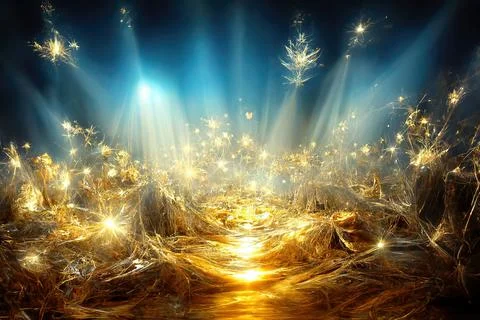 Beautiful crystal abstract background, light heaven cristals. Illustration