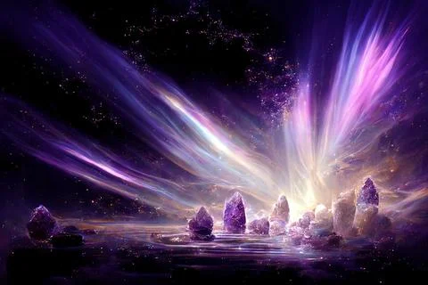 Beautiful crystal abstract background, light heaven cristals. Illustrazione stock