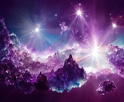 Beautiful crystal abstract background, light heaven cristals. Ilustração Stock