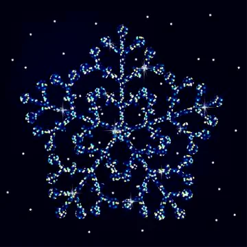 Beautiful crystal snowflake Stock Illustration