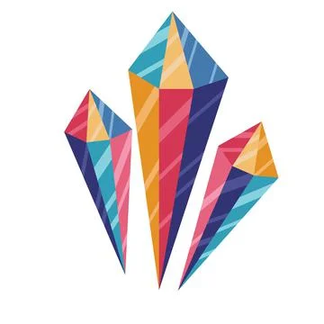 Beautiful crystal stone isolated vector abstract illustration. Stock Illustration