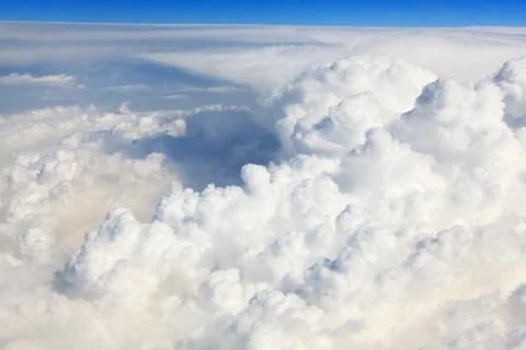 Beautiful cumulus clouds Stock Photos
