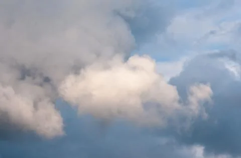 Beautiful cumulus clouds Stock Photos