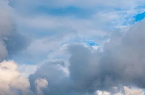 Beautiful cumulus clouds Stock Photos