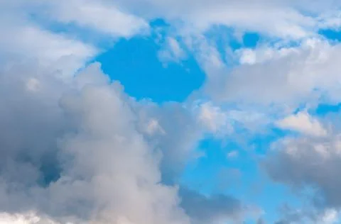 Beautiful cumulus clouds Stock Photos