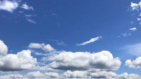 BEAUTIFUL CUMULUS CLOUDS TIME-LAPSE OVER SEATTLE WA Stock Footage 100566838
