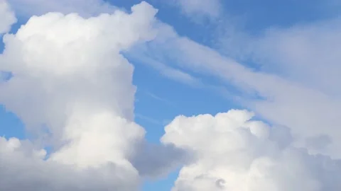 Beautiful cumulus white clouds Stock Footage 236978560