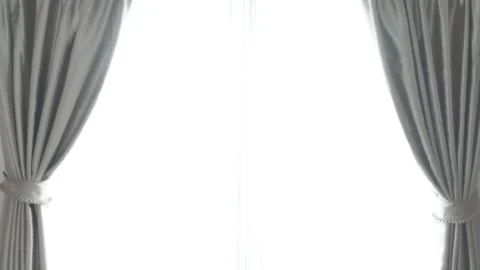Beautiful curtain window scene 動画素材 276823604
