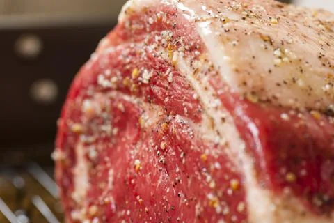 Beautiful cut of prime rib beef roast Stock Photos