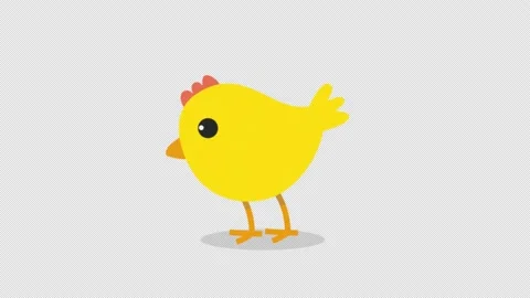 Beautiful Cute and Easter Chick, alpha channel Stock Footage 151465868