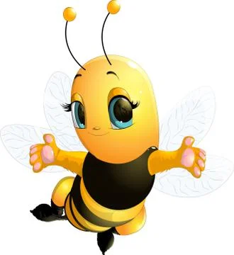 Beautiful cute bee Stock Illustration
