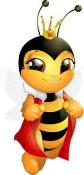 Beautiful cute bee Stock Illustration