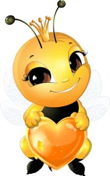 Beautiful cute bee Stock Illustration