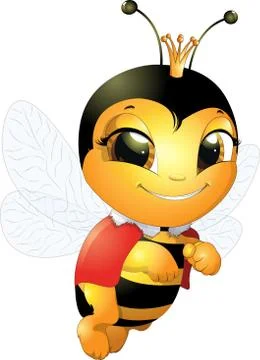 Beautiful cute bee Stock Illustration