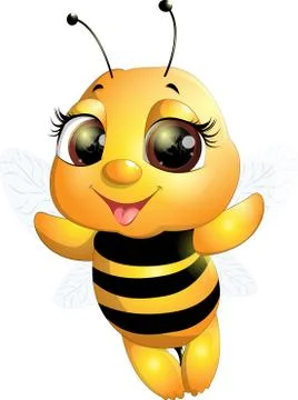 Beautiful cute bee Stock Illustration