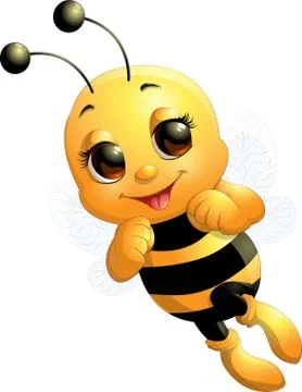 Beautiful cute bee Stock Illustration
