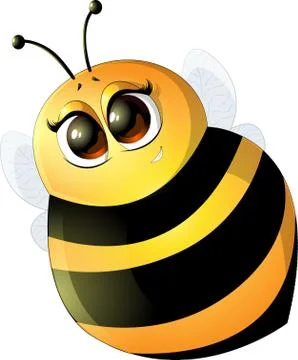 Beautiful cute bee Stock Illustration