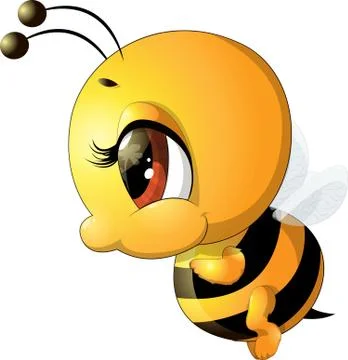 Beautiful cute bee Stock Illustration