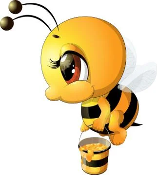 Beautiful cute bee Stock Illustration