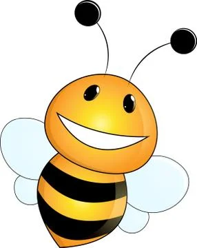 Beautiful cute bee Stock Illustration