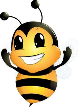 Beautiful cute bee Stock Illustration