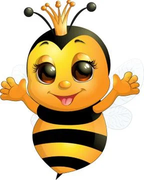 Beautiful cute bee Stock Illustration