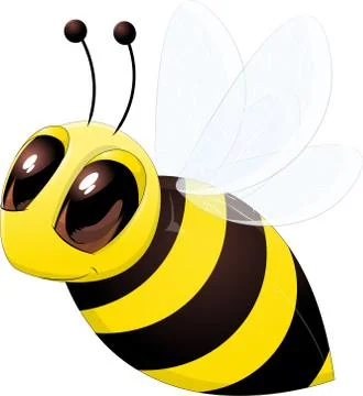Beautiful cute bee Stock Illustration