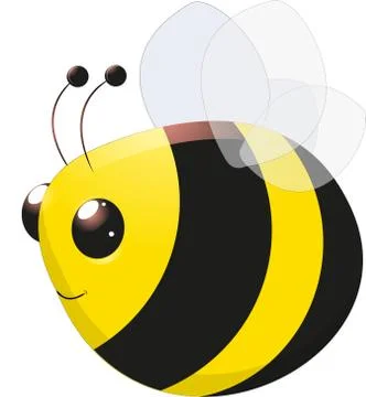 Beautiful cute bee Stock Illustration