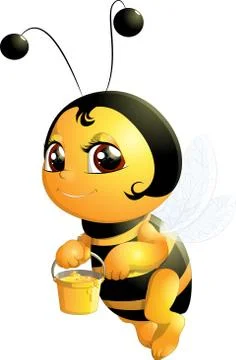 Beautiful cute bee Stock Illustration