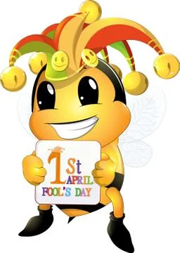 Beautiful cute bee Stock Illustration