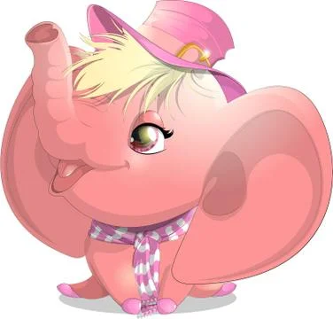 Beautiful cute elephant 스톡 일러스트