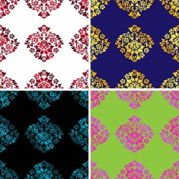Beautiful damascus pattern, great design for any purposes. Vintage natural pa Stock Illustration