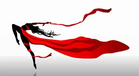 Beautiful dancer Stock Illustration