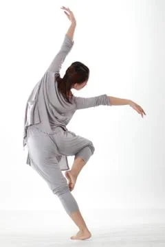 A beautiful dancer isolate on white. Stock Photos