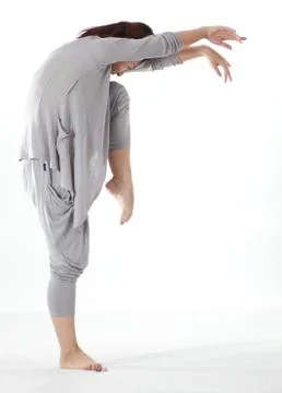 A beautiful dancer isolate on white. Stock Photos