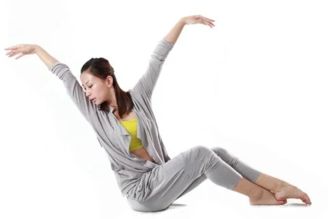 A beautiful dancer isolate on white. Stock Photos