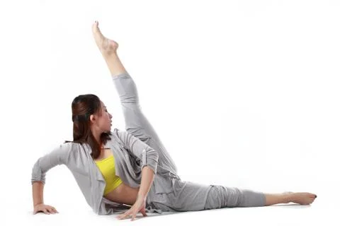 A beautiful dancer isolate on white. Stock Photos
