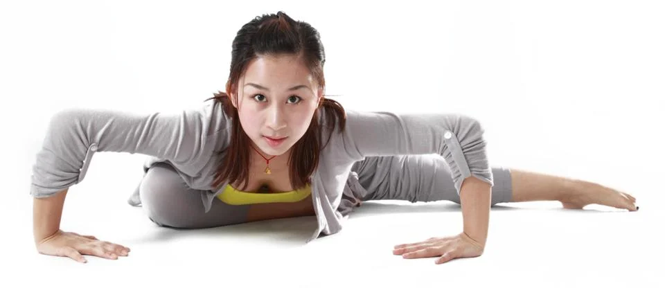 A beautiful dancer isolate on white. Stock Photos