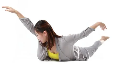 A beautiful dancer isolate on white. Stock Photos