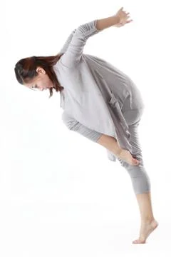 A beautiful dancer isolate on white. Stock Photos