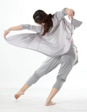 A beautiful dancer isolate on white. Stock Photos