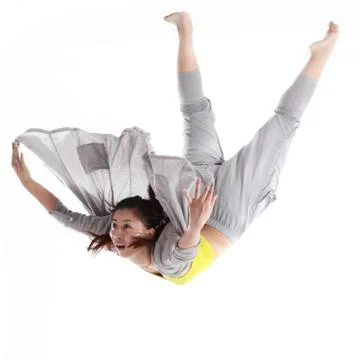 A beautiful dancer isolate on white. Stock Photos