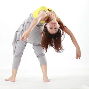 A beautiful dancer isolate on white. Stock Photos