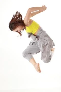 A beautiful dancer isolate on white. Stock Photos