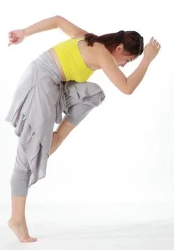 A beautiful dancer isolate on white. Stock Photos