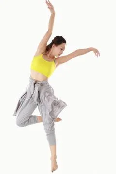 A beautiful dancer isolate on white. Stock Photos