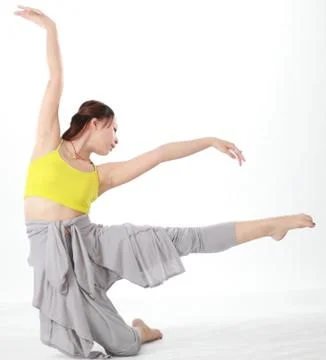 A beautiful dancer isolate on white. Stock Photos